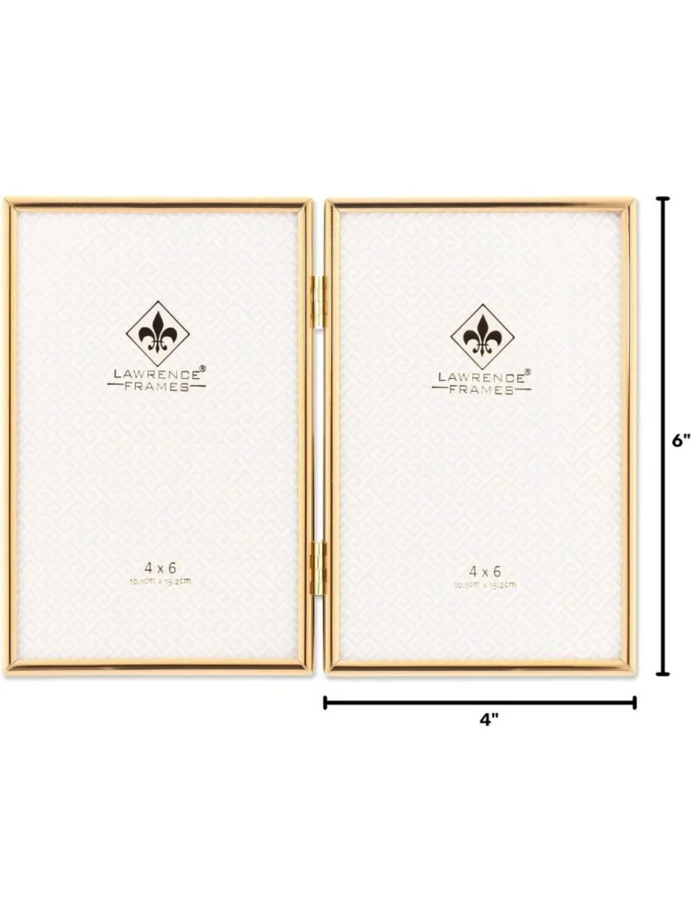 Elegant Gold Metal Frame for 4x6 Photos - Double-Sided Display, Modern Decor
